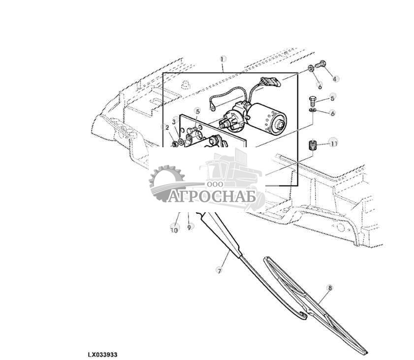 СТЕКЛООЧИСТИТЕЛЬ ЗАДНЕГО ОКНА 